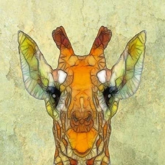 Abstract Giraffe Calf Poster Print by Ancello (12 x 12)