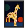 thumbnail image 1 of Abstract Giraffe Surreal Cubism Artwork Framed Wall Art Print A4, 1 of 4