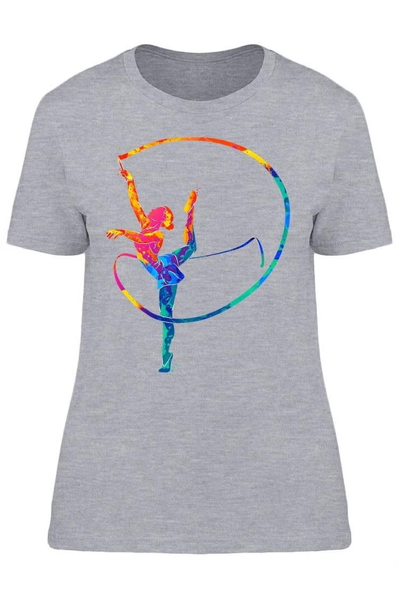 Abstract Girl Gymnast T-Shirt Women -Image by Shutterstock, Female Medium
