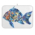 thumbnail image 1 of Abstract Glass Fish Dish Drying Mat 16x18 Absorbent Microfiber Draining Rack Pad for Kitchen Counter Sink, 1 of 8