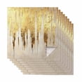 thumbnail image 1 of Abstract Gold Cloth Napkins, Modern Brush Luxury Strokes Artwork Washable and Reusable Dinner Napkins Set of 8, Table Napkin for Kitchen Party Birthday Wedding Hotel Housewarming 20"x20", 1 of 8