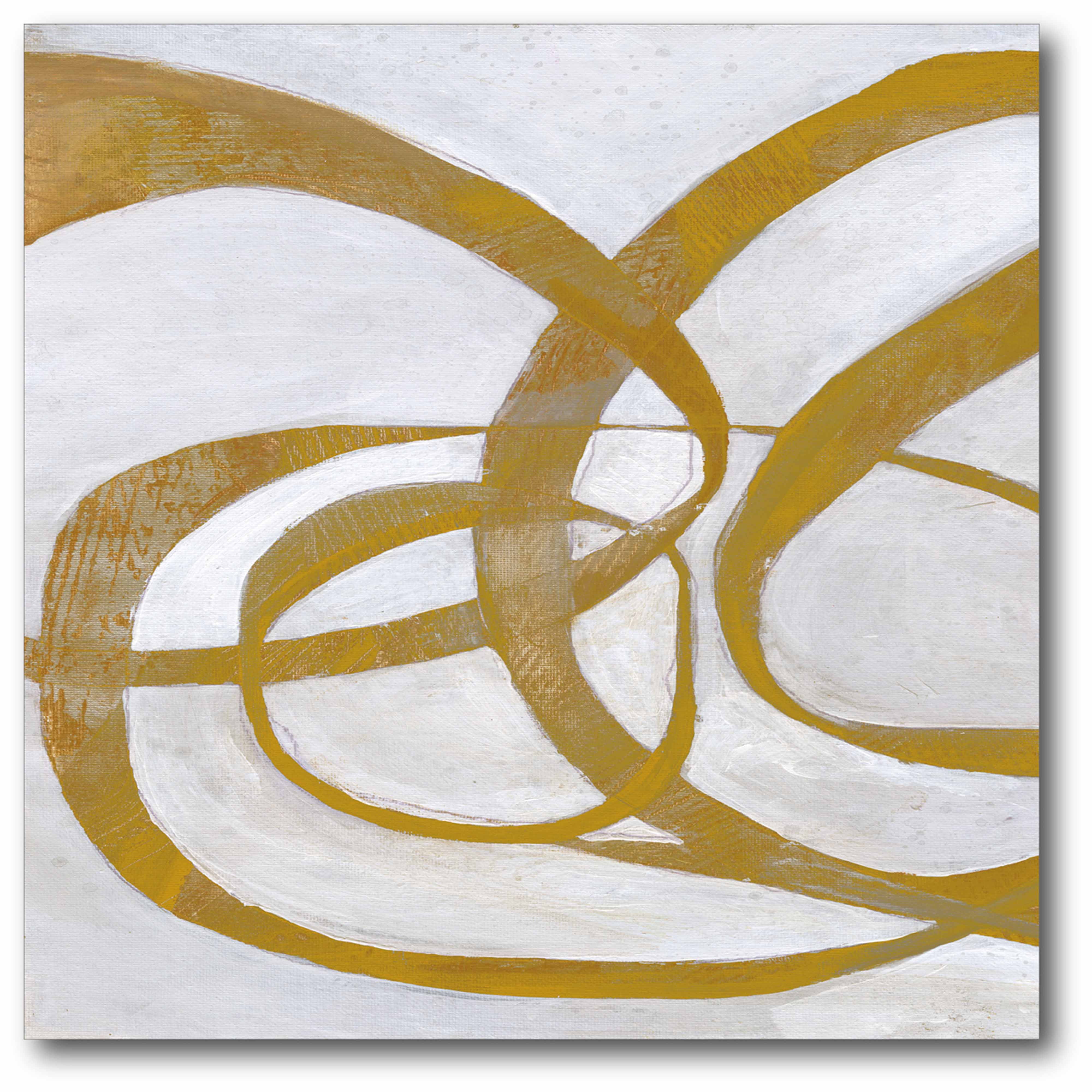 Abstract Gold Gallery-Wrapped Canvas Wall Art, 16x16