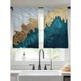 thumbnail image 1 of Abstract Gold Sheer Curtains 54 Inches Long 2 Panels White Green Color Block Modern Style Cracks Texture Light Filtering Semi Sheer Window Curtains Drapes for Bedroom Living Room 52"x54", 1 of 7