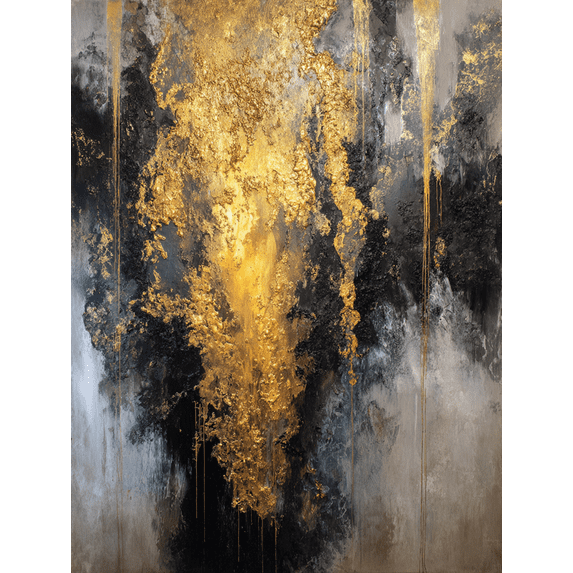 Abstract Gold Textured Canvas Print, Suitable for Living Room, Bedroom, Dining Room, Office, Hotel, Coffee Shop