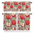thumbnail image 1 of Abstract Golden Curtain Valances Set Water Ripple Dark Blue Sea Modern Art Kitchen Curtains 24&nbsp;inch Length Rod Pocket Valance and Tiers 3 Piece Set Small Bedroom Bathroom Laundry Decor, 1 of 9