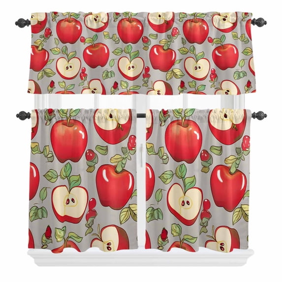 Abstract Golden Curtain Valances Set Water Ripple Dark Blue Sea Modern Art Kitchen Curtains 24 inch Length Rod Pocket Valance and Tiers 3 Piece Set Small Bedroom Bathroom Laundry Decor