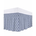 thumbnail image 1 of Abstract Gradient Bed Skirt California King Size 18" Drop Leaves Texture Ruffled Wrap Around Bed Skirts Adjustable Elastic Bedskirt Dust Ruffle for California King Size Bed, 1 of 7