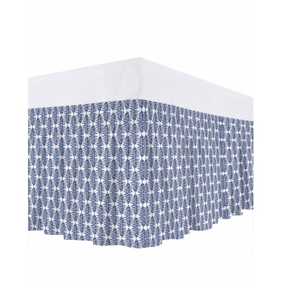 Abstract Gradient Bed Skirt California King Size 18" Drop Leaves Texture Ruffled Wrap Around Bed Skirts Adjustable Elastic Bedskirt Dust Ruffle for California King Size Bed