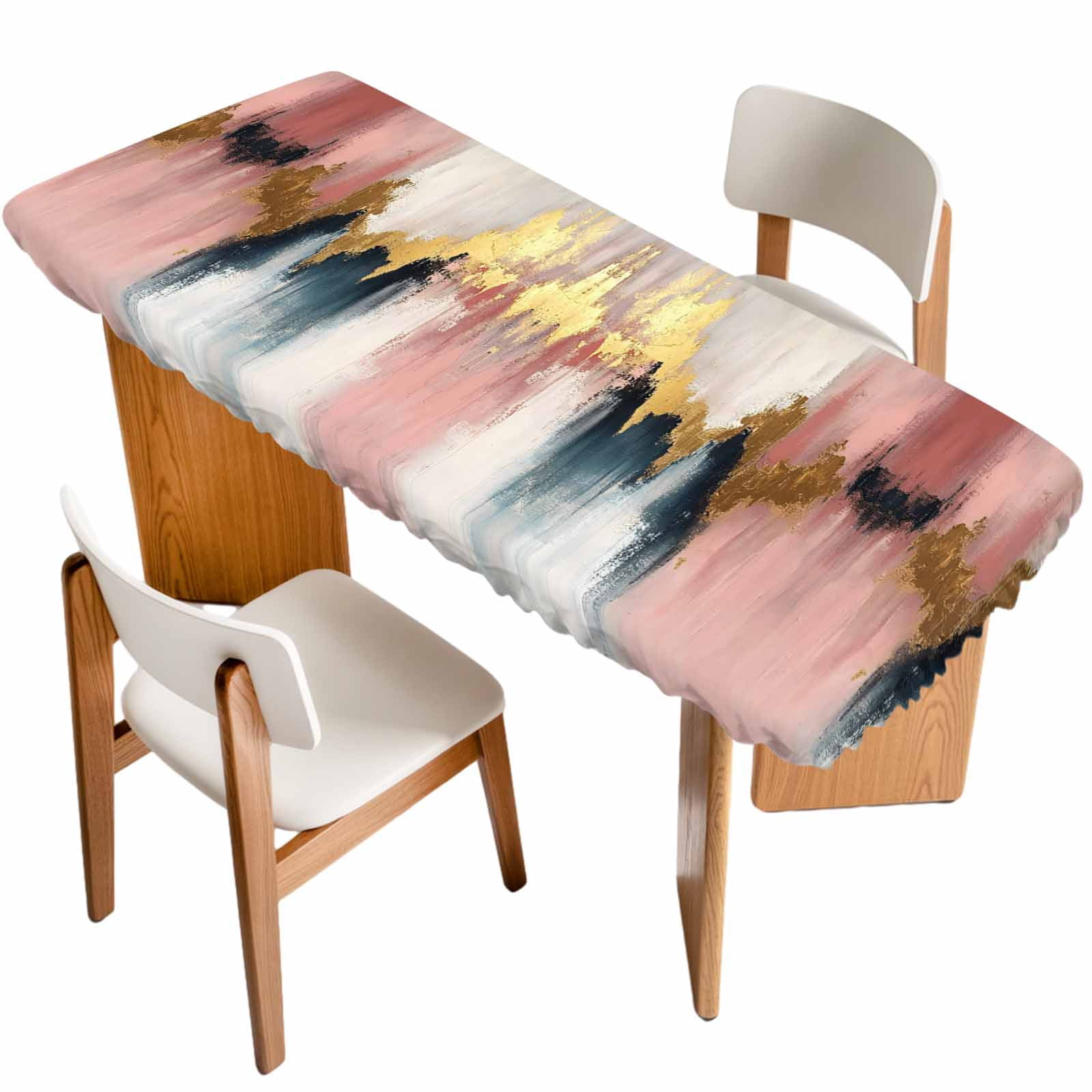 Abstract Gradient Fitted Rectangle Tablecloth 32