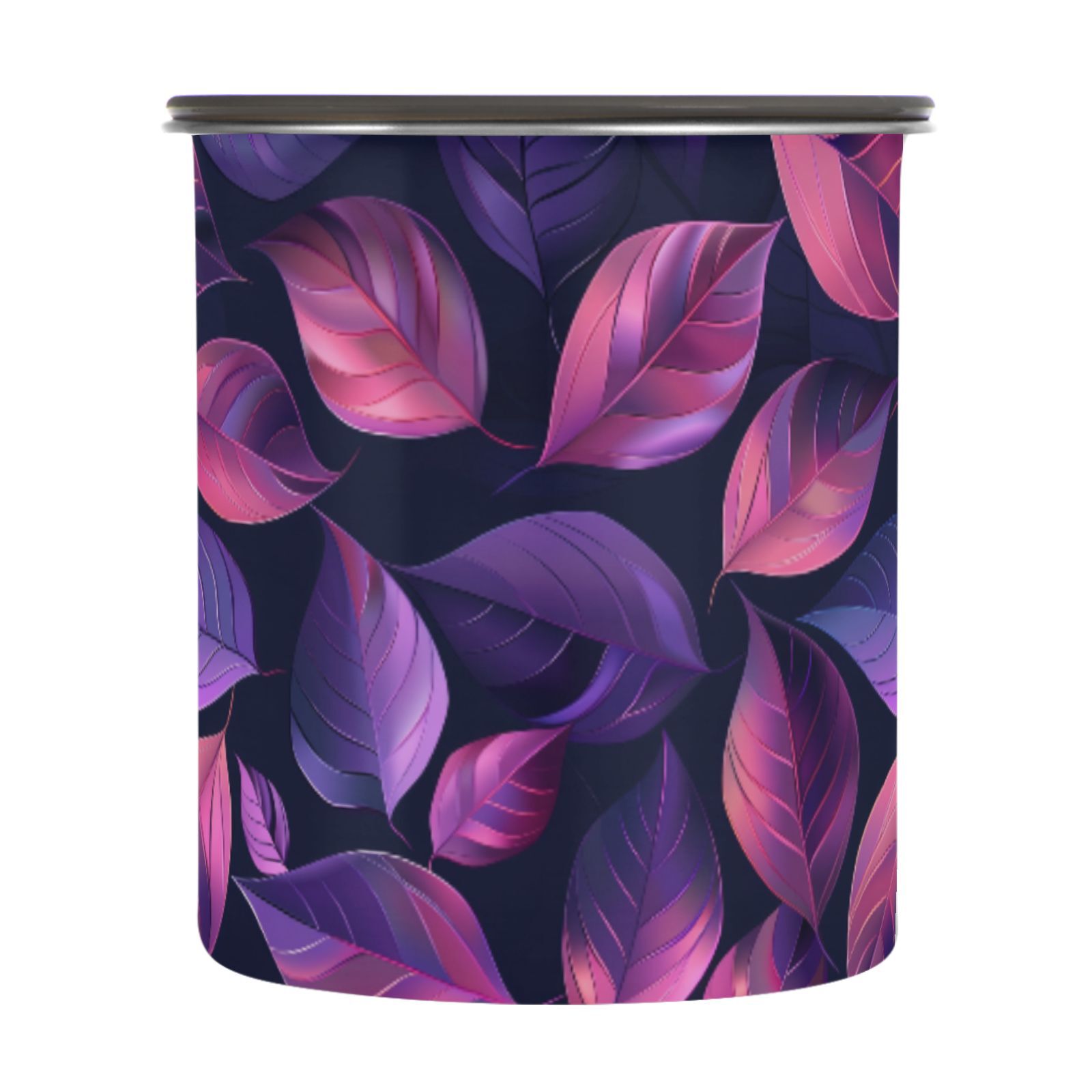 Abstract Gradient Leaves Airtight Coffee Bean Canister 30oz Food Storage Containers with Lids For Gournd, Tea, Sugar, Flour, Rice, Cereal, Candy Cookie Jar