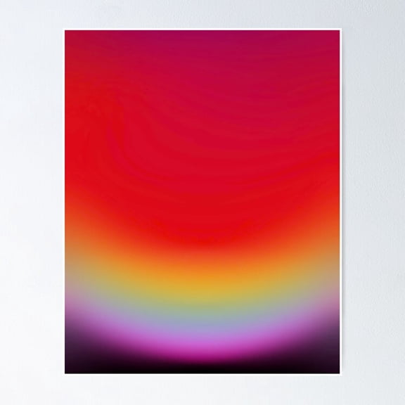 Abstract Gradient Modern Colorful Aura Art #016 Poster- Unframed Poster | Wall Art | Perfect For Home Decor & Gifts, 16x24