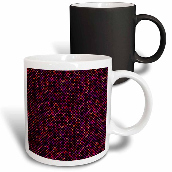 3drose, Abstract Gradient Seamless Dot Pattern Background Design, 11oz Magic Transforming Mug