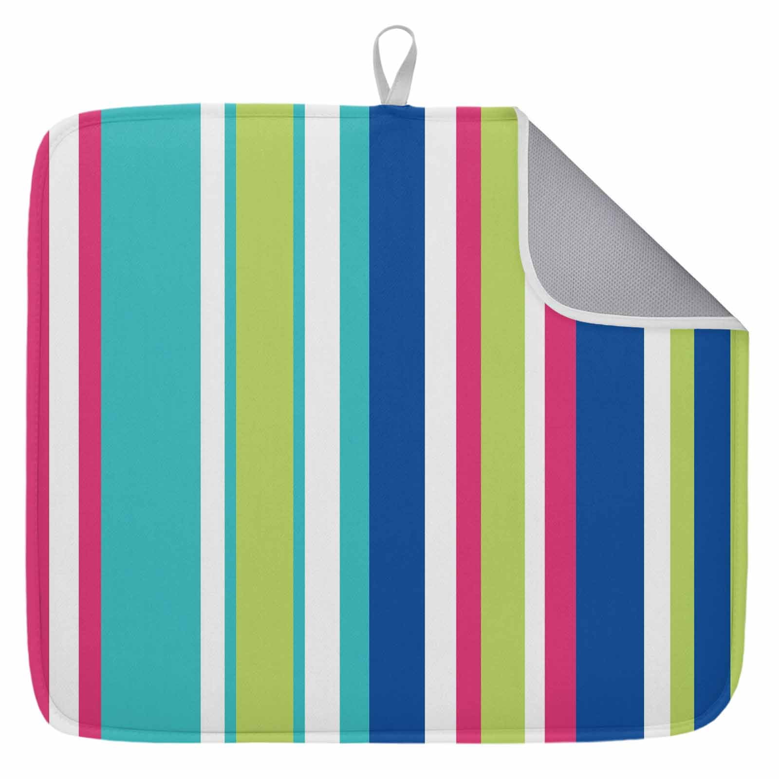 Abstract Gradient Stripes 1 Pack Dish Drying Mat,Absorbent Drying Pad ...
