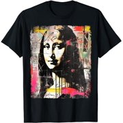 Abstract Graffiti Art Leonardo Da Vinci Art Mona Lisa T-Shirt