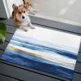 thumbnail image 1 of Abstract Graffiti Art Washable Area Rug 2x3 111 Watercolor Blue Gold Street Art Low-Profile Area Rugs with Non Slip Backing Indoor Floor Carpet for Entrance Living Room Bedroom Home Office, 1 of 9