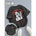 thumbnail image 1 of Abstract Graffiti Create Print Vintage Oversized Washed High Street Grunge Y2K Short Sleeve Crewneck Cotton Unisex Men's Women's Tee Shirt, 1 of 5