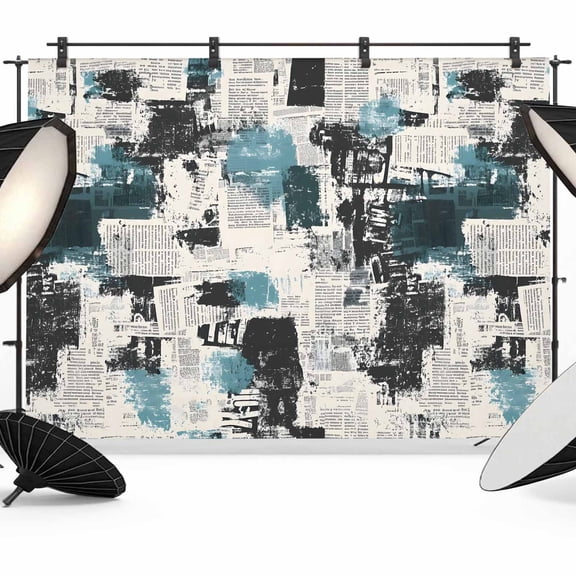 Abstract Graffiti Photography Backdrop 7x5FT, Vintage Newspaper Nostalgic Stale Photo Backdrops, Background for Photography Studio Photo Studio Background, Back Drop for Photoshoot