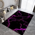 thumbnail image 1 of Abstract Graffiti Striped Carpet Black Rug Rectangular Large Area Rug Non-Slip Easy To Clean Suitable For Living Room Bedroom And Kitchen 4x5ft, 1 of 6
