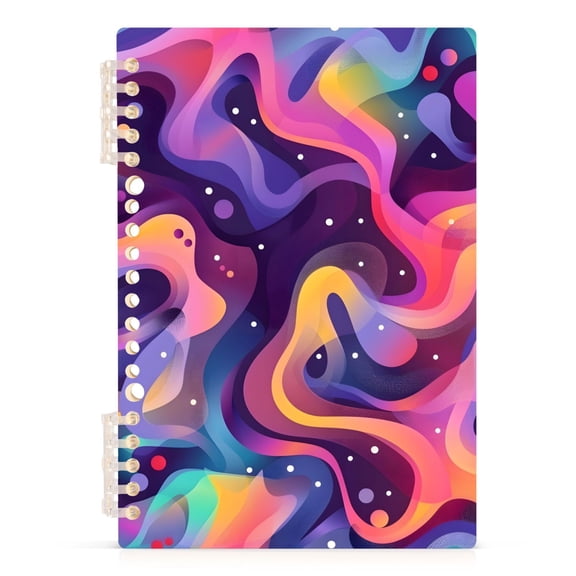 Abstract Graffiti with Dots Spiral Journal Notebook College Ruled Notebook 8.3" x 5.7" A5 Lined Thick Paper Page