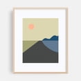 thumbnail image 1 of Abstract Graphic Sunset Poster – Mountains, Nature, and Road in Modern Colors - Digital Art Minimalist Abstract Geometric Landscape Modern Art Sunset Scenic Oak Framed Wall Art Print 8 x 10 inches, 1 of 12