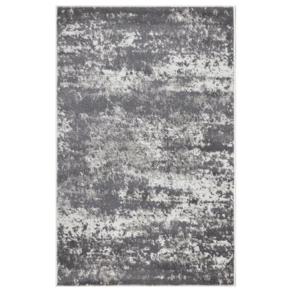 Abstract Gray 3 ft. x 5 ft. Area Rug