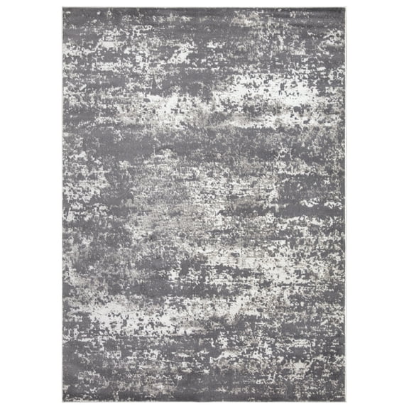 Abstract Gray 5 ft. x 7 ft. Area Rug