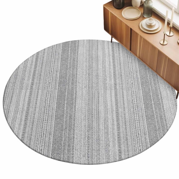 Abstract Gray Area Rugs 4' (Round) Rustic Farmhouse Minimalist Grey ...