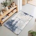 Abstract Gray Blue Ombre Rectangle Rug 2'x3' Retro Gradient Oil ...