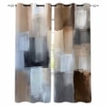 thumbnail image 1 of Abstract Gray Brown Blackout Curtains 84 Inches Long, Oil Painting Color Blocks Thermal Insulated Black Out Curtains, Darkening Window Curtain Drapes for Bedroom Living Room 42"x84" 2 Panels, 1 of 8