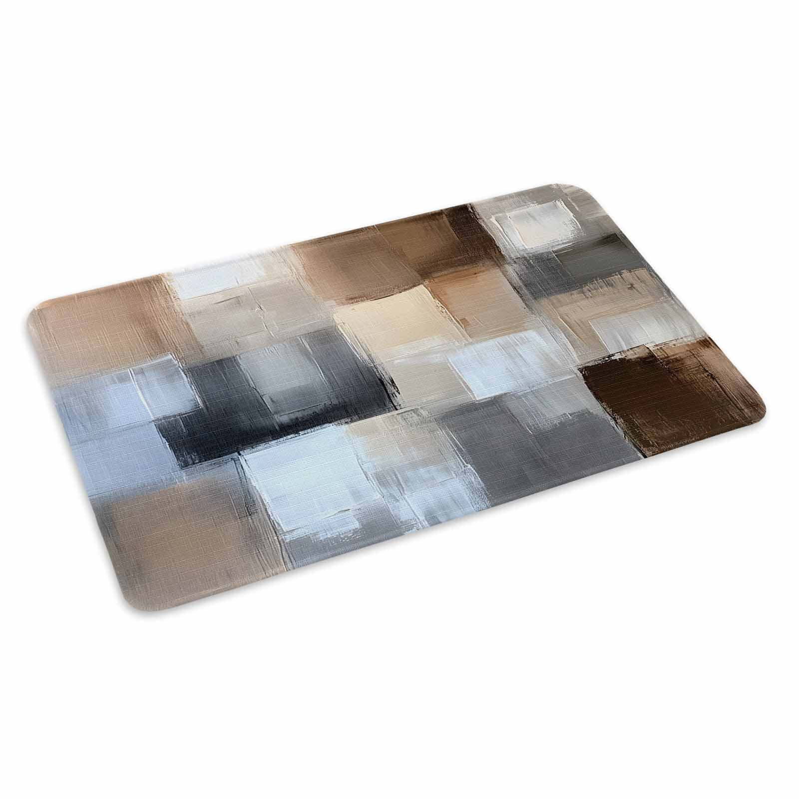 Abstract Gray Brown Doormat Outdoor Entrance 16"x24", Oil Painting ...