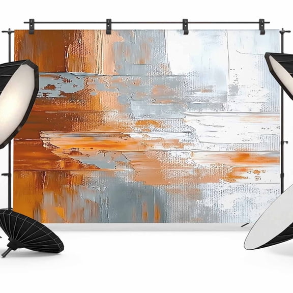 Abstract Gray Ombre Backdrop for Photography, Oil Painting Abstract Photo Backdrop Portrait Background Party Banner Photo Backgrounds for Studio Booth Props, 8x6ft