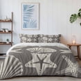 Abstract Gray Starfish Ocean California King Size Bed Set,Summer ...
