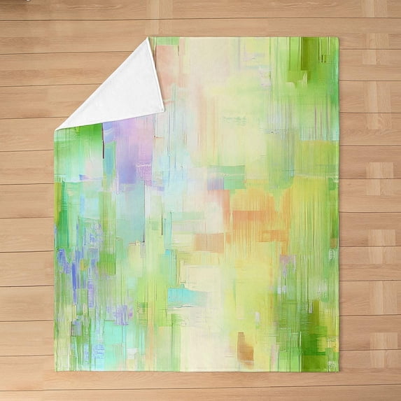 Abstract Green Art Throw Blanket for Couch and Bed - Walmart.com