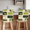 thumbnail image 1 of Abstract Green Block Chair Covers Set of 4 Dark Green Square Modern Art Chair Back Covers Stretch Removable Washable Chairs Slipcovers Chair Protector for Dining Room Kitchen Party Decor, 1 of 5