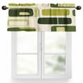thumbnail image 1 of Abstract Green Block Valances for Windows, 42 x 12in, Dark Green Square Modern Art Rod Pocket Kitchen Valance Curtain Light Filtering Window Treatments for Living Room Bedroom, 1 Panel, 1 of 7