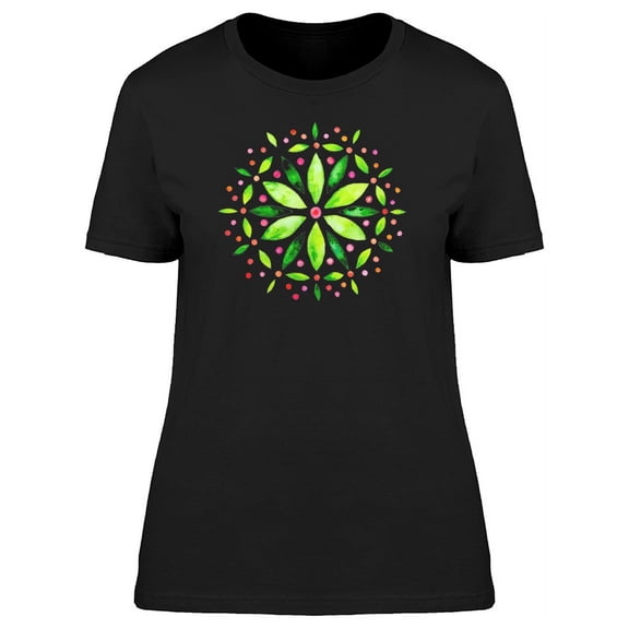 Abstract Green Flower Modern Art Tee Women's -Image by Shutterstock