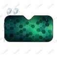 Abstract Green Hexagon Car Windshield Sunshade Front Auto Car