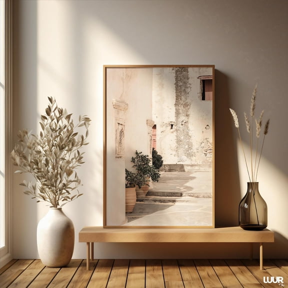 Abstract Green Landscape Boho Wall Art for Living Room, Unframed Paper Print Size 8x12