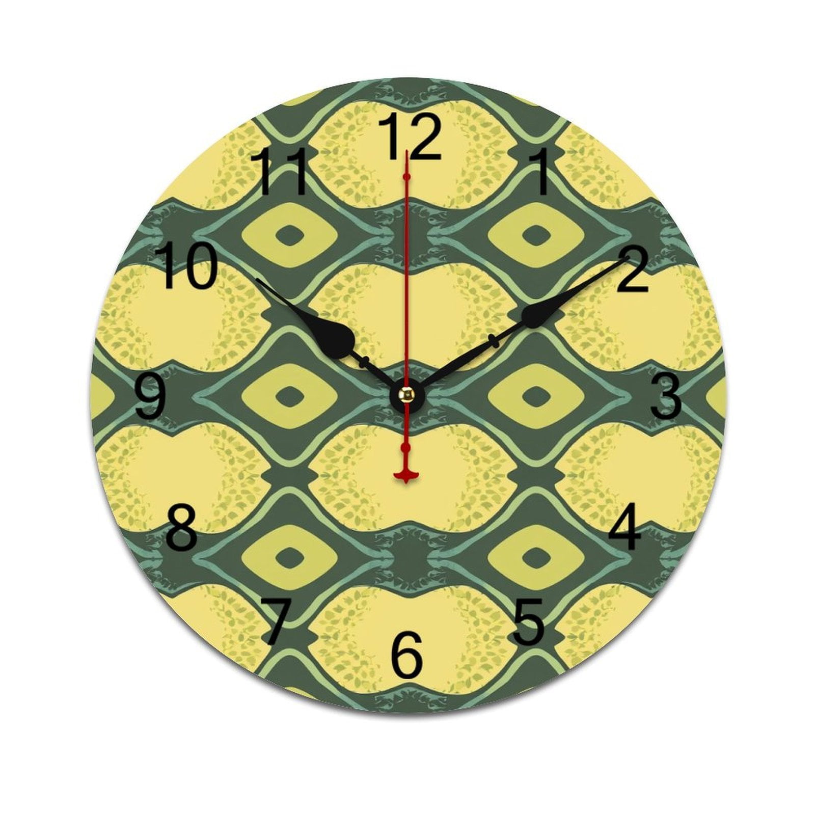 Abstract Green Pattern Clocks Wall Home Decoration Teen Room Bedroom ...