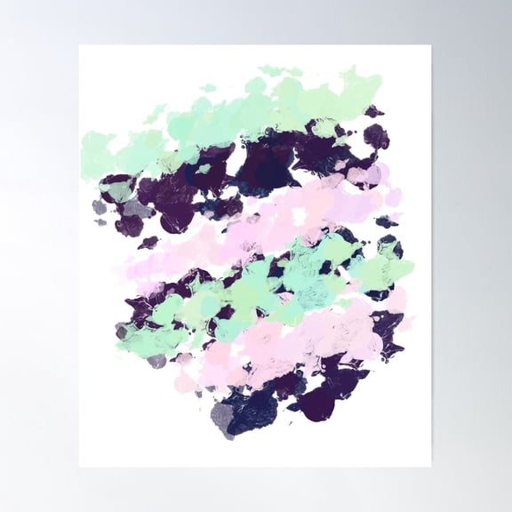 Abstract Green Pink And Black Poster Wall Art, Modern Wall Decor For Living Room Bedroom, 8x12 UNFRAMED
