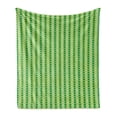 thumbnail image 1 of Abstract Green Soft Flannel Fleece Throw Blanket, Monochrome Geometric Pattern with Diagonal Square Check, Cozy Plush for Indoor and Outdoor Use, 60" x 80", Green Almond Green, by Ambesonne, 1 of 5