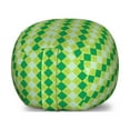 thumbnail image 1 of Abstract Green Storage Toy Bag Chair, Monochrome Geometric Pattern with Diagonal Square Check, Stuffed Animal Organizer Washable Bag, Small Size, Green Almond Green, by Ambesonne, 1 of 3
