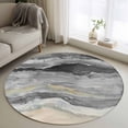 thumbnail image 1 of Abstract Grey 4FT Round Area Rugs for Living Room Gradient Beach Ocean Wave Oil Painting Ultra-Thin Non-Slip Round Rugs Machine Washable Low Pile Circle Carpet for Bedroom Kitchen Nursery, 1 of 9
