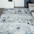 thumbnail image 1 of Abstract Grey/Blue Area Rug 2' x 3' 2' x 3' Kitchen,Bedroom,Entryway Rectangle, 1 of 5