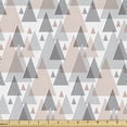 thumbnail image 1 of Ambesonne Abstract Grey Fabric by the Yard Upholstery, Striped Triangles, 1 Yard, Dimgray and Salmon, 1 of 4