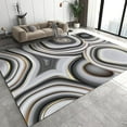 thumbnail image 1 of Abstract Grey Marble Swirl Area Rug, Irregular Circle Golden Texture Non Slip Noise Reduction Kids Rugs, Machine Washable Durable Carpet For Indoor Bedroom Living Room Decor Rug 3x4ft, 1 of 6