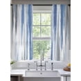 thumbnail image 1 of Abstract Grey Sheer Curtains 63 Inches Long 2 Panels Blue Mottled Gradient Texture Farmhouse Light Filtering Semi Sheer Window Curtains Drapes for Bedroom Living Room 52"x63", 1 of 7