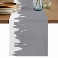 thumbnail image 1 of Abstract Grey Table Runner 72 Inches, Modern Minimalist Graffiti Artwork Bed Runner Dresser Scarves Tabletop for Indoor Outdoor Parties/Ceremony/Banquet, 18" x 72", 1 of 9