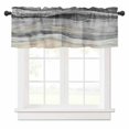 thumbnail image 1 of Abstract Grey Valances for Windows Gradient Beach Ocean Wave Oil Painting Rod Pocket Curtain Valance Window Treatment Short Curtains for Kitchen Living Room, 60"x18", 1 of 5