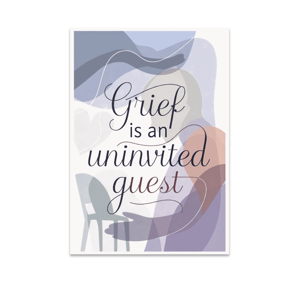 Abstract Grief Wall Art - Grief Empathy Support - 13x19 Poster Print
